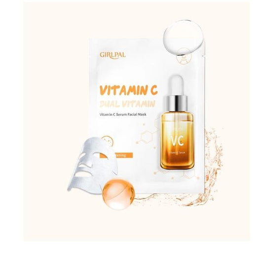 GIRLPAL VITAMIN C DUAL VITAMIN SERUM FACIAL MASK 5S