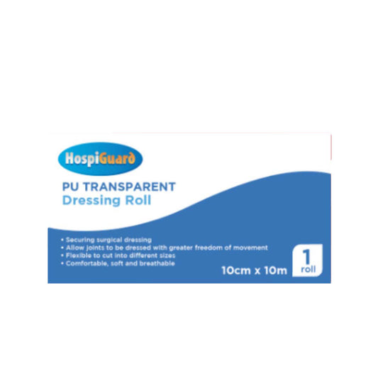 HOSPIGUARD PU TRANSPARENT DRESSING ROLL 10CMX10CM