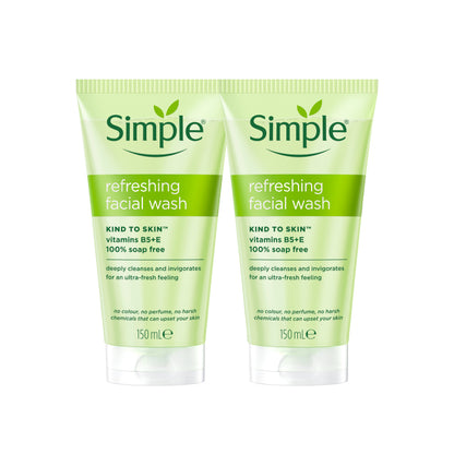 SIMPLE REFRESHING FACIAL WASH GEL 150ML 2S
