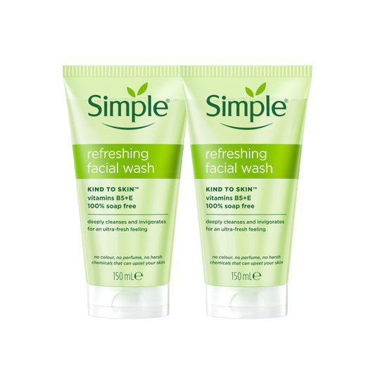 SIMPLE REFRESHING FACIAL WASH GEL 150ML 2S