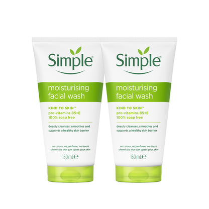 SIMPLE MOISTURISING FACIAL WASH 150ML 2S
