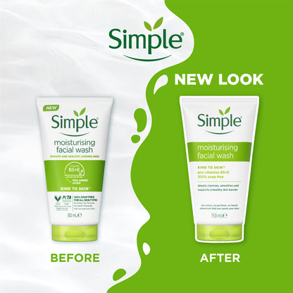 SIMPLE MOISTURISING FACIAL WASH 150ML 2S