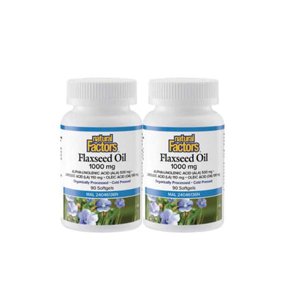 NATURAL FACTORS FLAXSEED OIL 2X90S