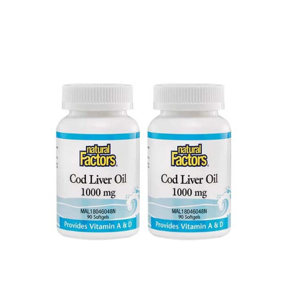 NATURAL FACTORS COD LIVER OIL 1000MG90SX2