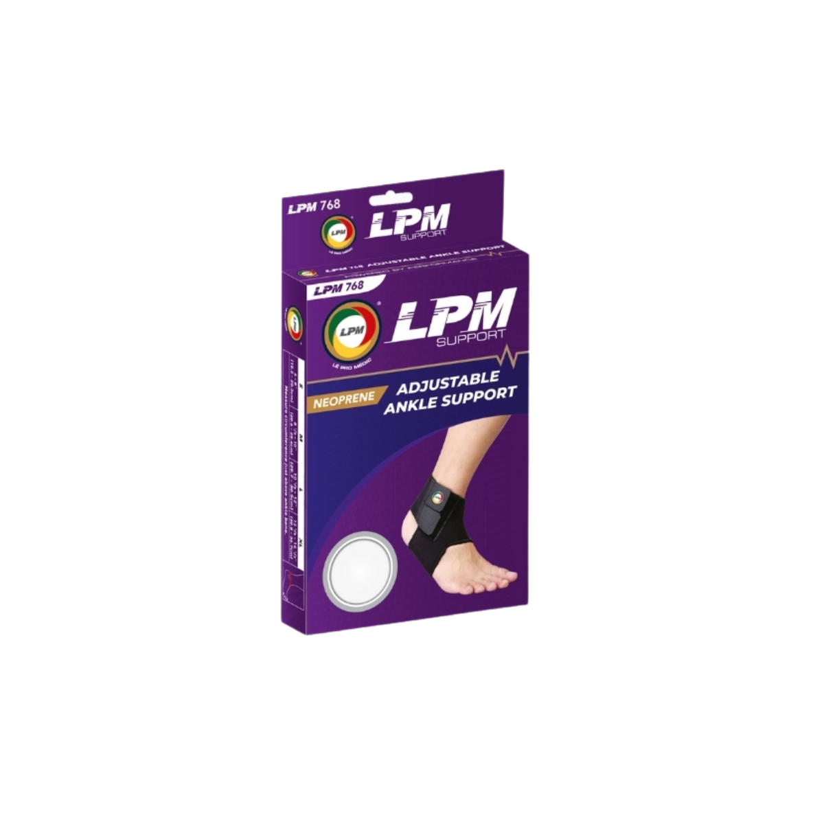 LPM ADJUSTABLE ANKLE SUPPORT 768 XL