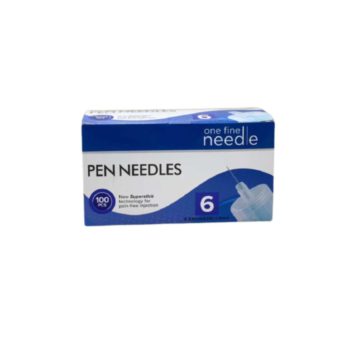 ONEFINE PEN NEEDLE PLUS 32G/0.23MM 6MM 100S