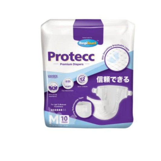 HOSPIGUARD PROTECC PREMIUM ADULT DIAPER M 10S X8