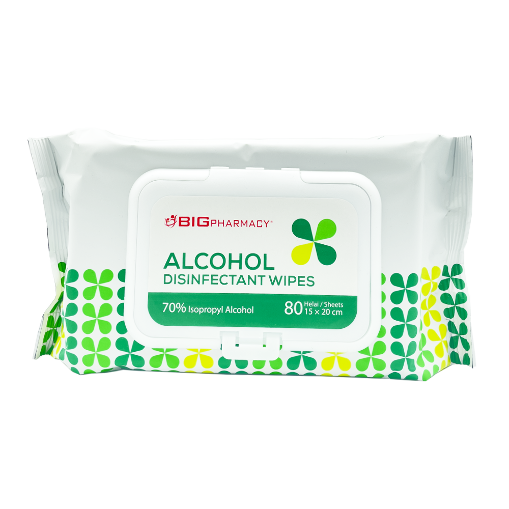 BIG ALCOHOL DISINFECTANT WIPES 80S