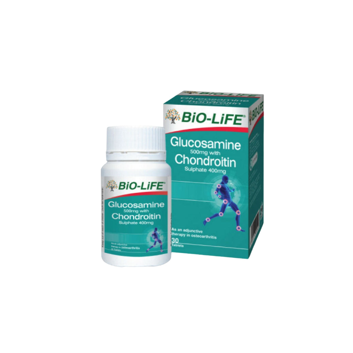BIO-LIFE GLUCOSAMINE 500MG WITH CHONDROITIN SULPHATE 400MG 30S