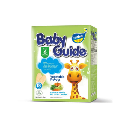 TENTEN BABY GUIDE RICE RUSKS 36G (VEGETABLE)