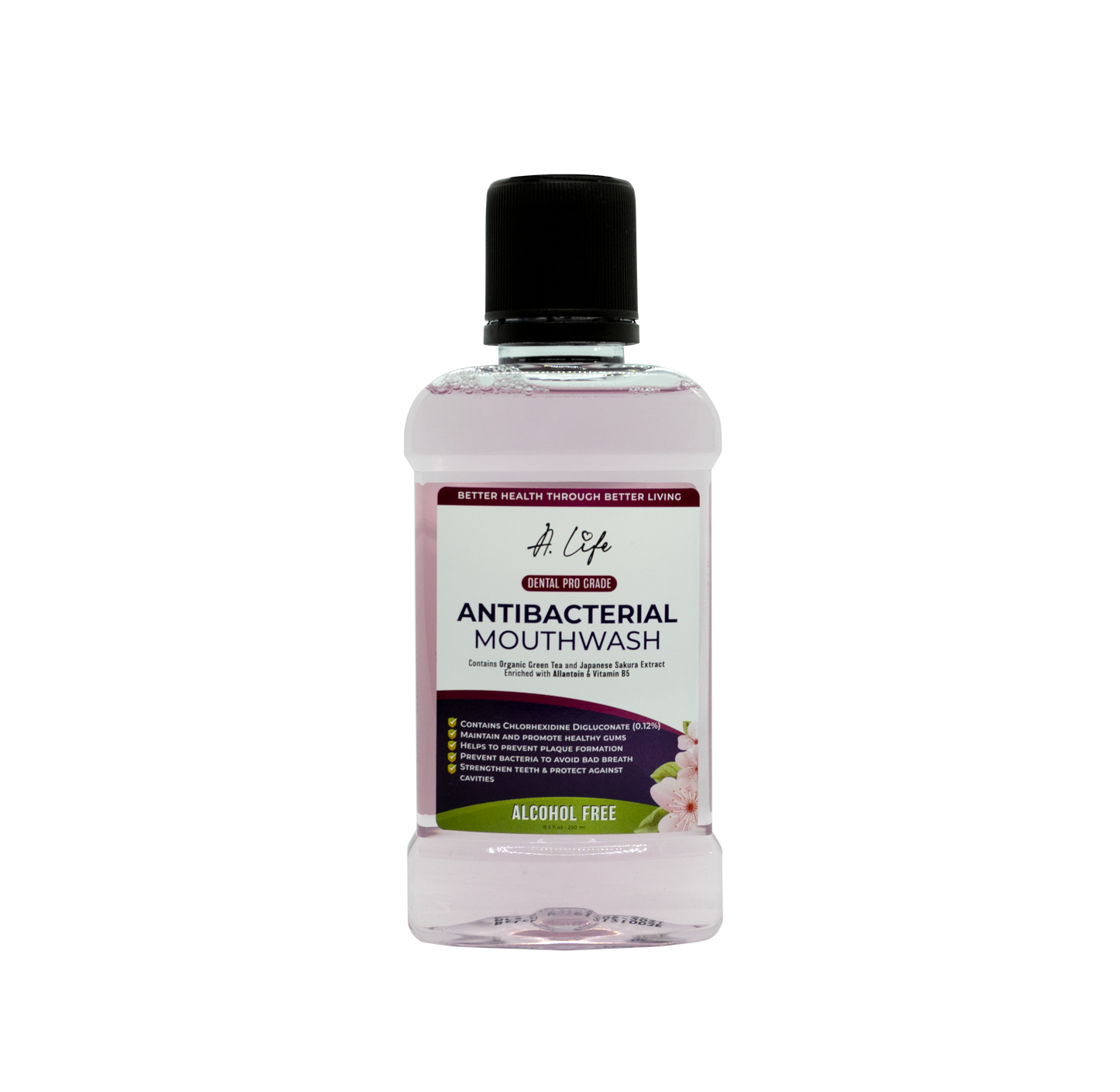 A.LIFE ANTI-BACTERIAL MOUTHWASH DENTAL PRO GRADE 250ML