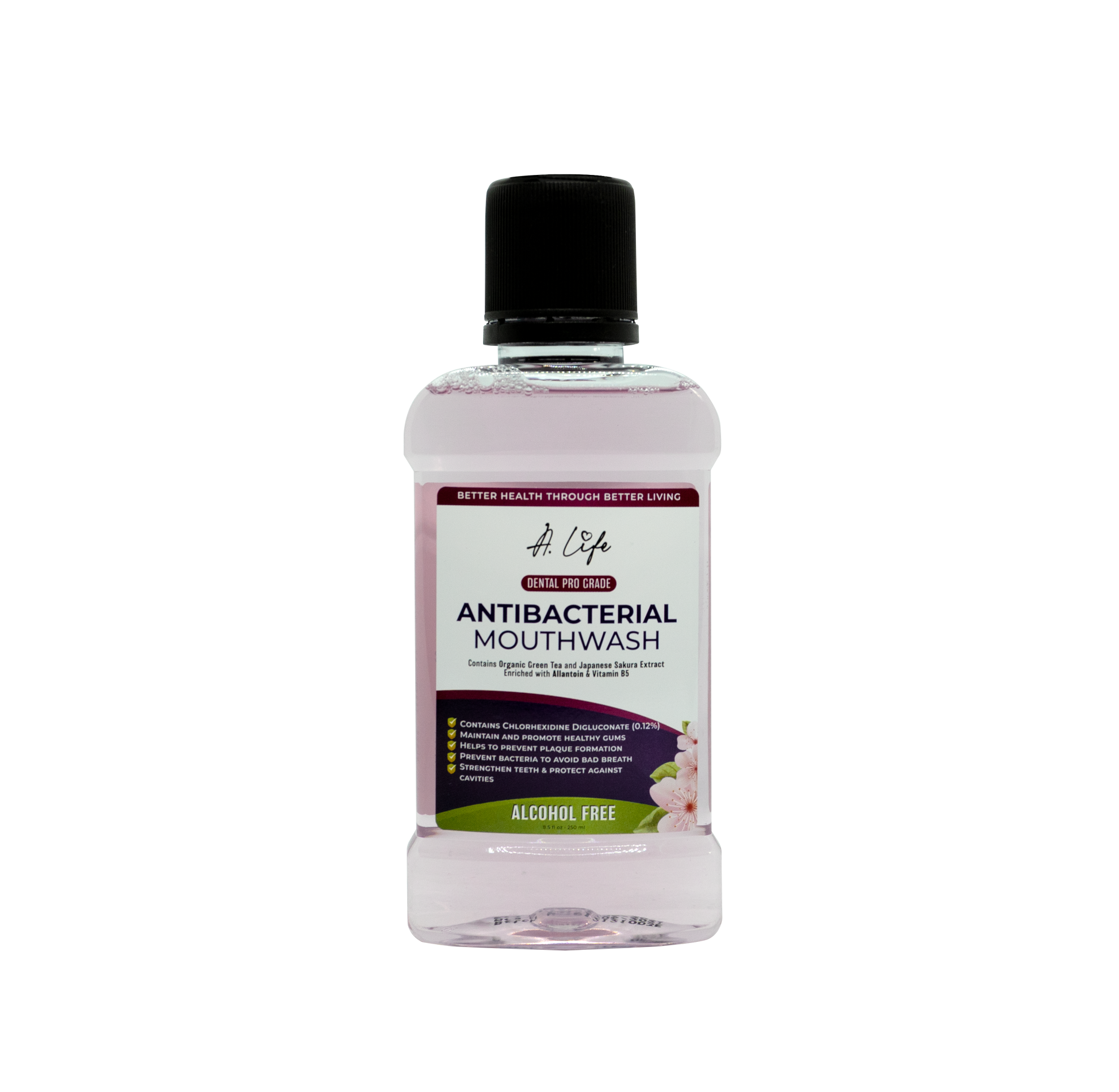 A.LIFE ANTI-BACTERIAL MOUTHWASH DENTAL PRO GRADE 250ML