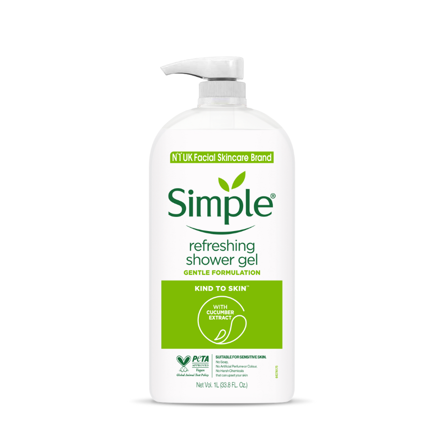 SIMPLE SHOWER GEL KIND TO SKIN REFRESHING 1L