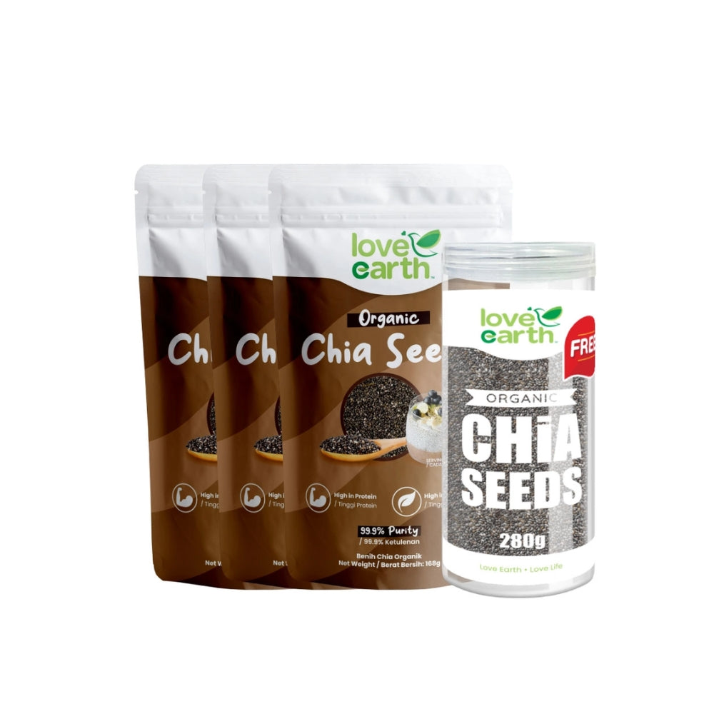 LOVE EARTH ORGANIC CHIA SEEDS (3IN1) + BOT CHIA 280G