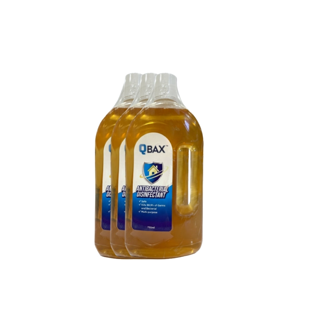 QBAX ANTIBACTERIAL DISINFECTANT LIQUID 750ML 3S
