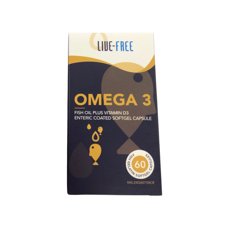 LIVE-FREE OMEGA 3 FISH OIL CAP 60S
