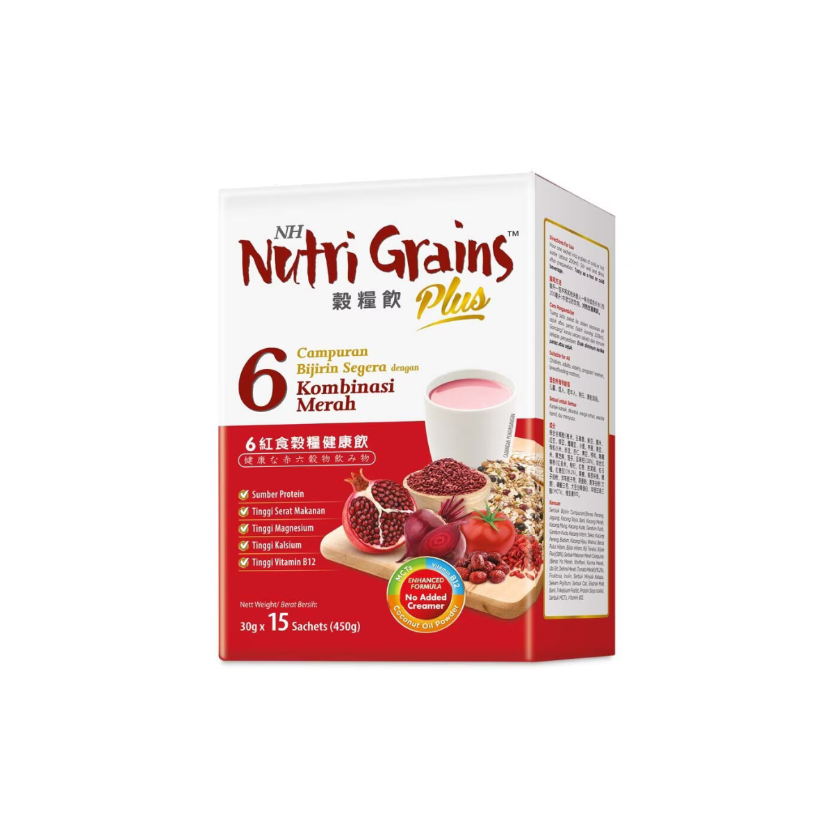 NH NUTRI GRAINS PLUS WITH 6 RED 30G X 15S
