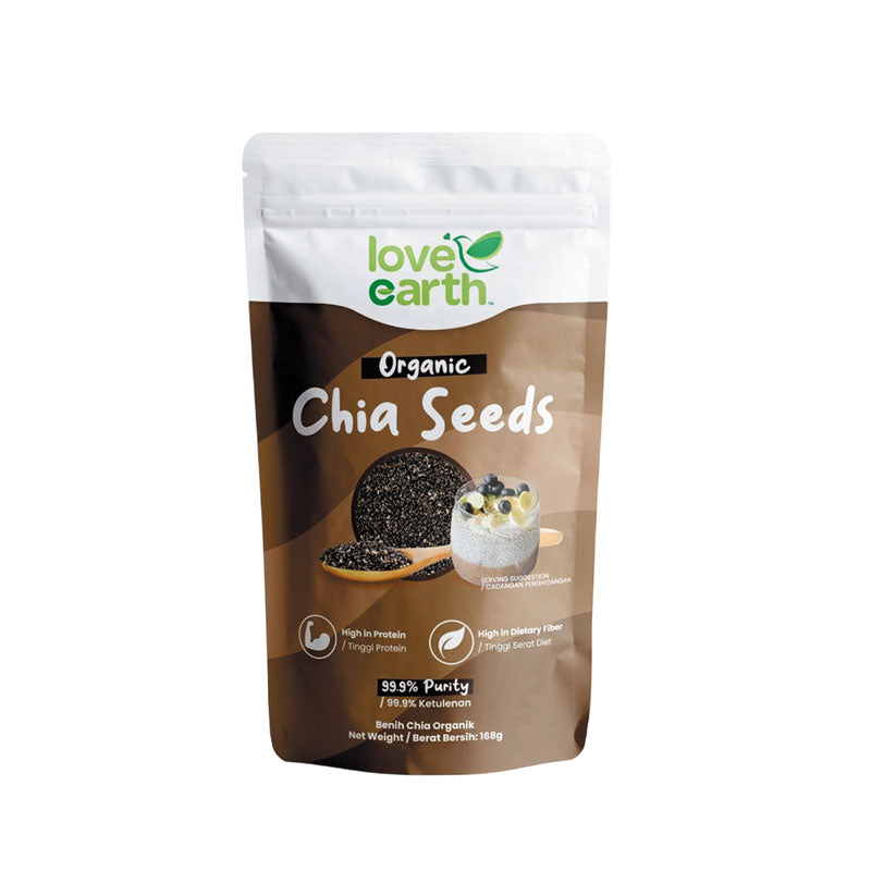 LOVE EARTH ORGANIC CHIA SEEDS 168G