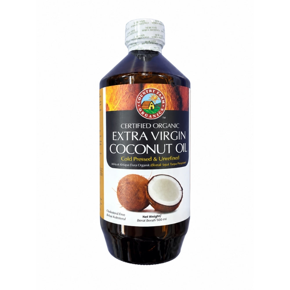 COUNTRY FARM ORG EXTRA VIRGIN COCO.OIL 500ML-COLD.PRESS.UNR