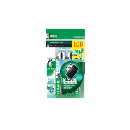 DARLIE TOOTHBRUSH CHARCOAL CLEAN REGULAR VALUE PACK SOFT 3S