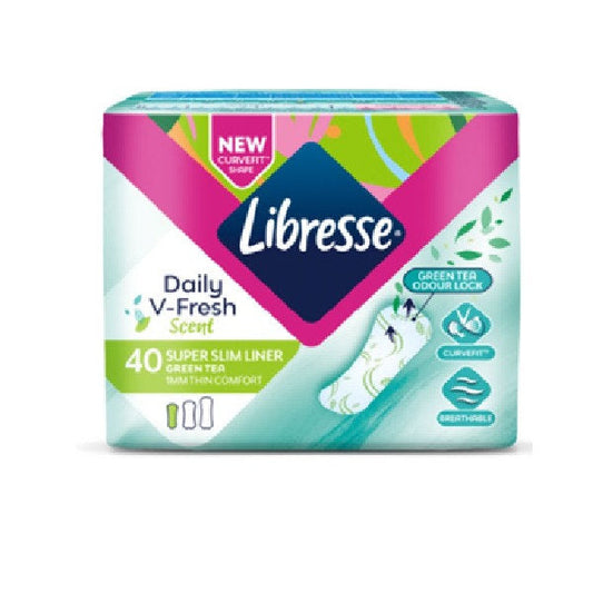 LIBRESSE PANTYLINERS SUPER SLIM GREEN TEA 40S