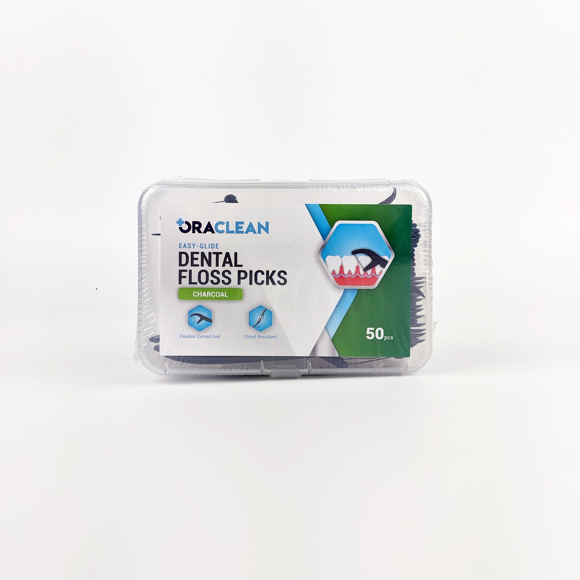 ORACLEAN DENTAL FLOSS PICKS CHARCOAL 50S