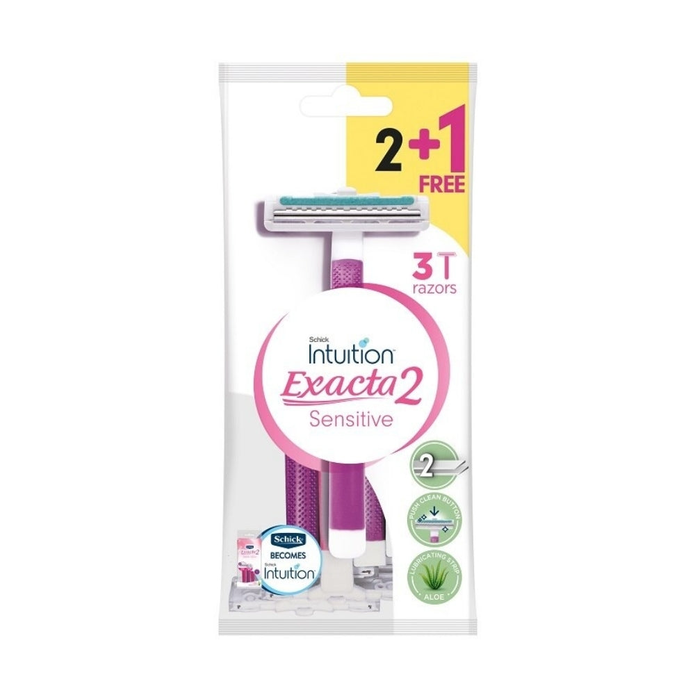 SCHICK EXACTA 2 SENSITIVE RAZOR WOMEN 2S+1S