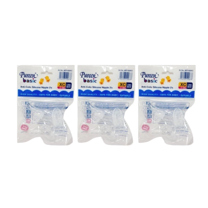 PUREEN ANTICOLIC SILICON NIPPLES 3S LONG NECK (BST02-X)