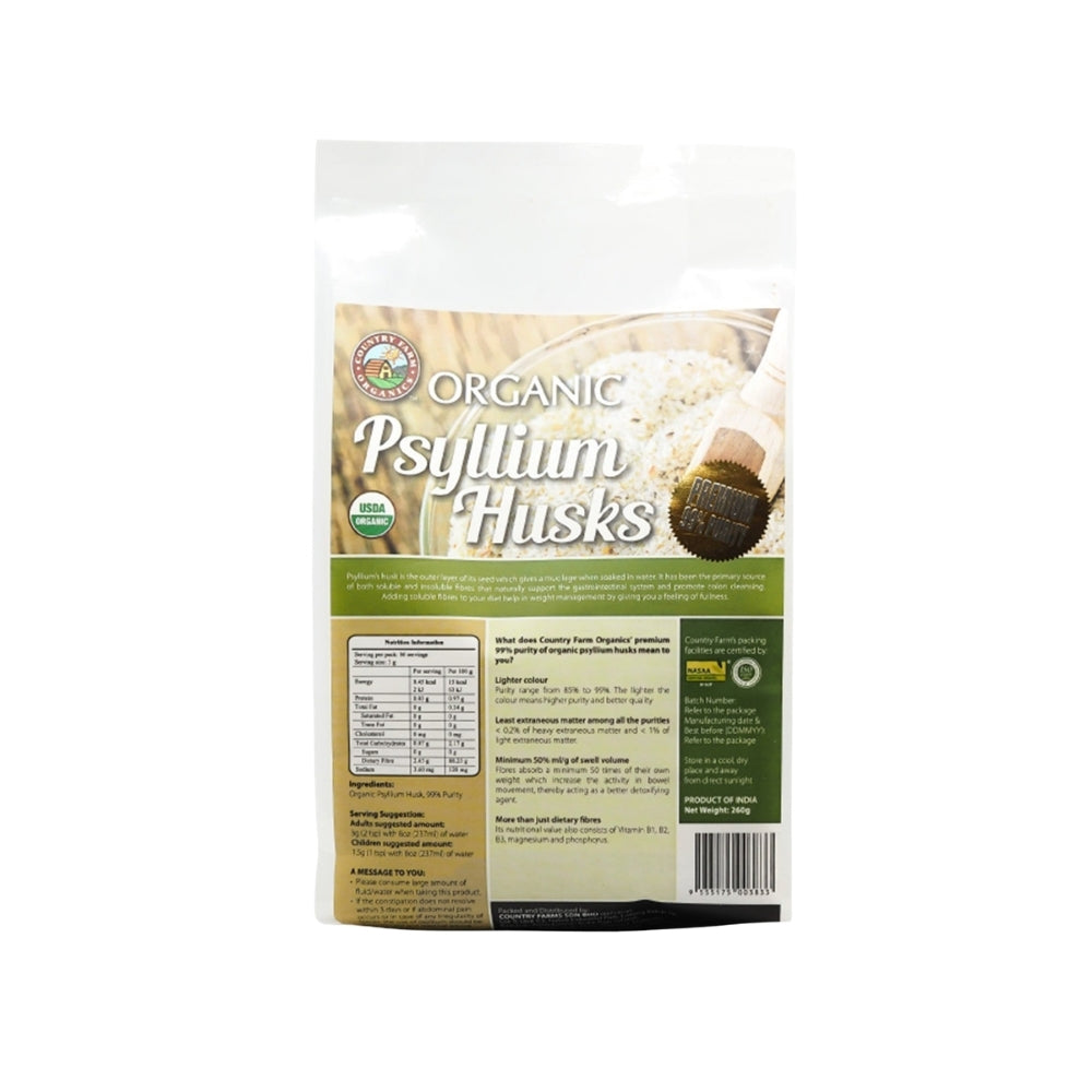 COUNTRY FARM ORGANIC PSYLLIUM HUSK 260G