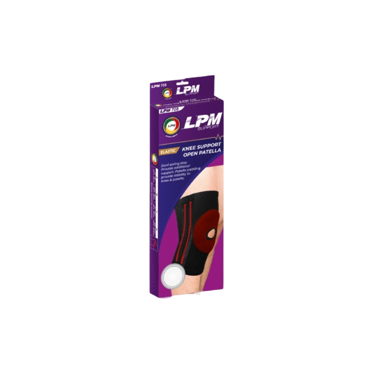 LPM KNEE SUPPORT OPEN PATELLA TAN 708 SIZE M