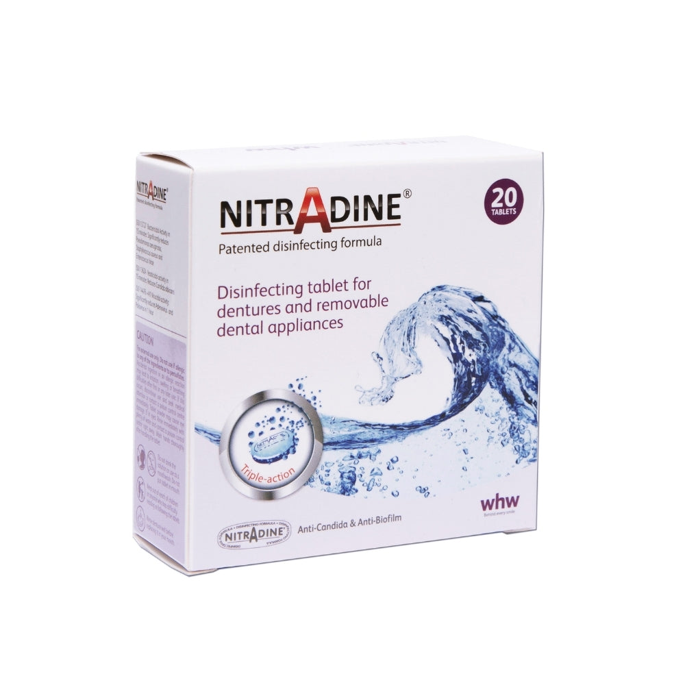 NITRADINE DENTURE DISINFECTING TABLETS 20S