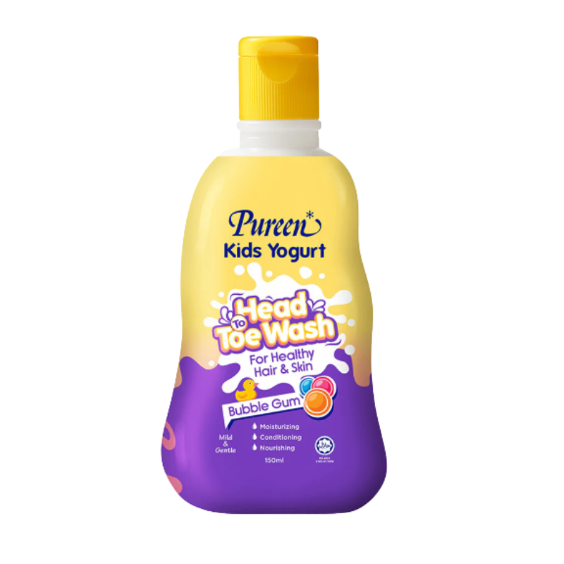 PUREEN KIDS YOGURT HEAD TO TOE WASH BUBBLE GUM 150ML