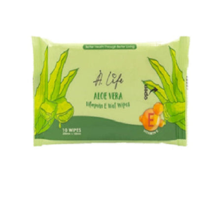 A.LIFE WIPES VIT E ALOE VERA 10S 3S
