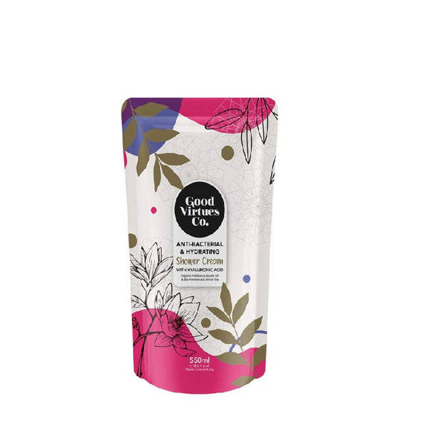 GVC SHOWER CREAM ANTI-BAC & HYDRATING REFILL 550ML