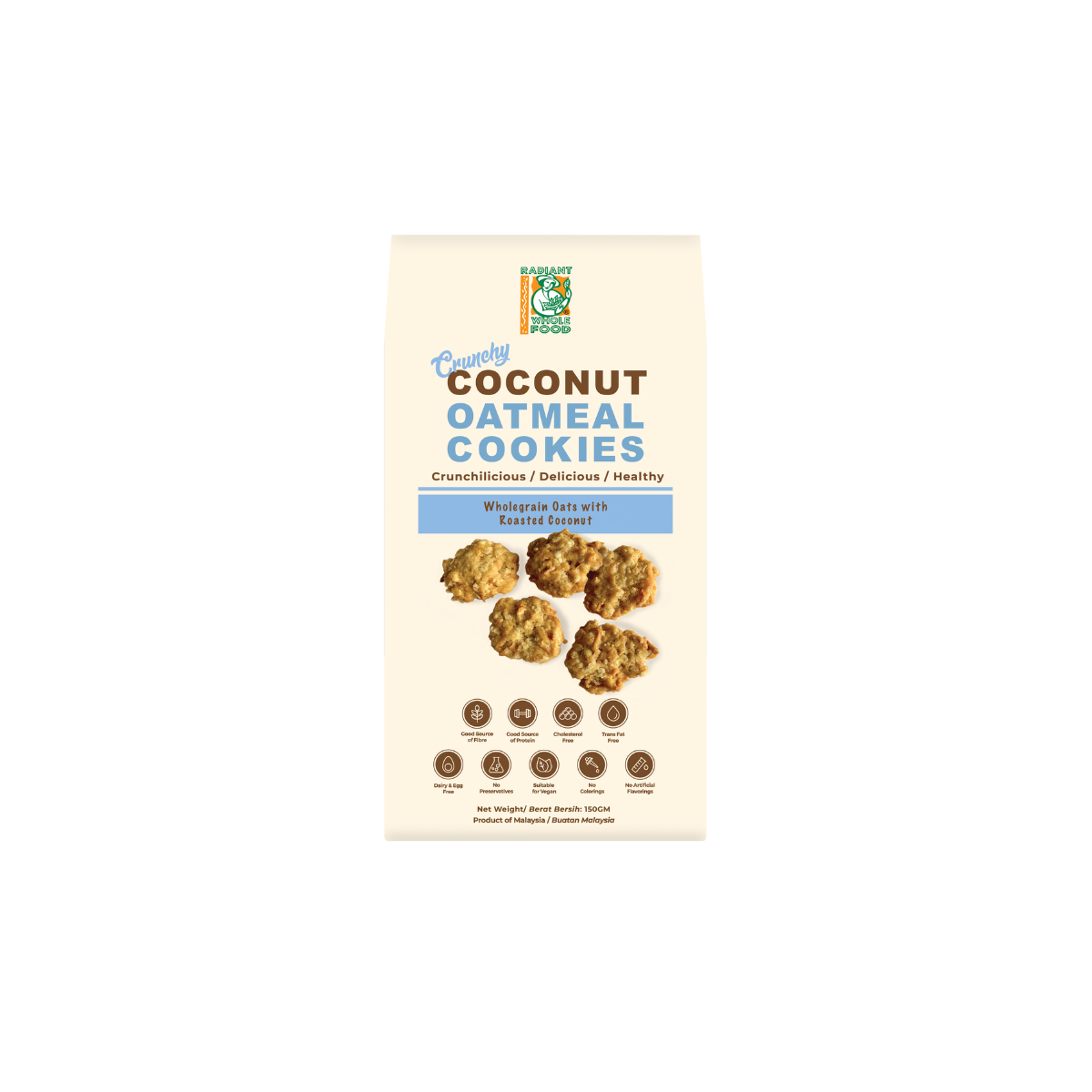 RADIANT COCONUT OATMEAL COOKIES 150G