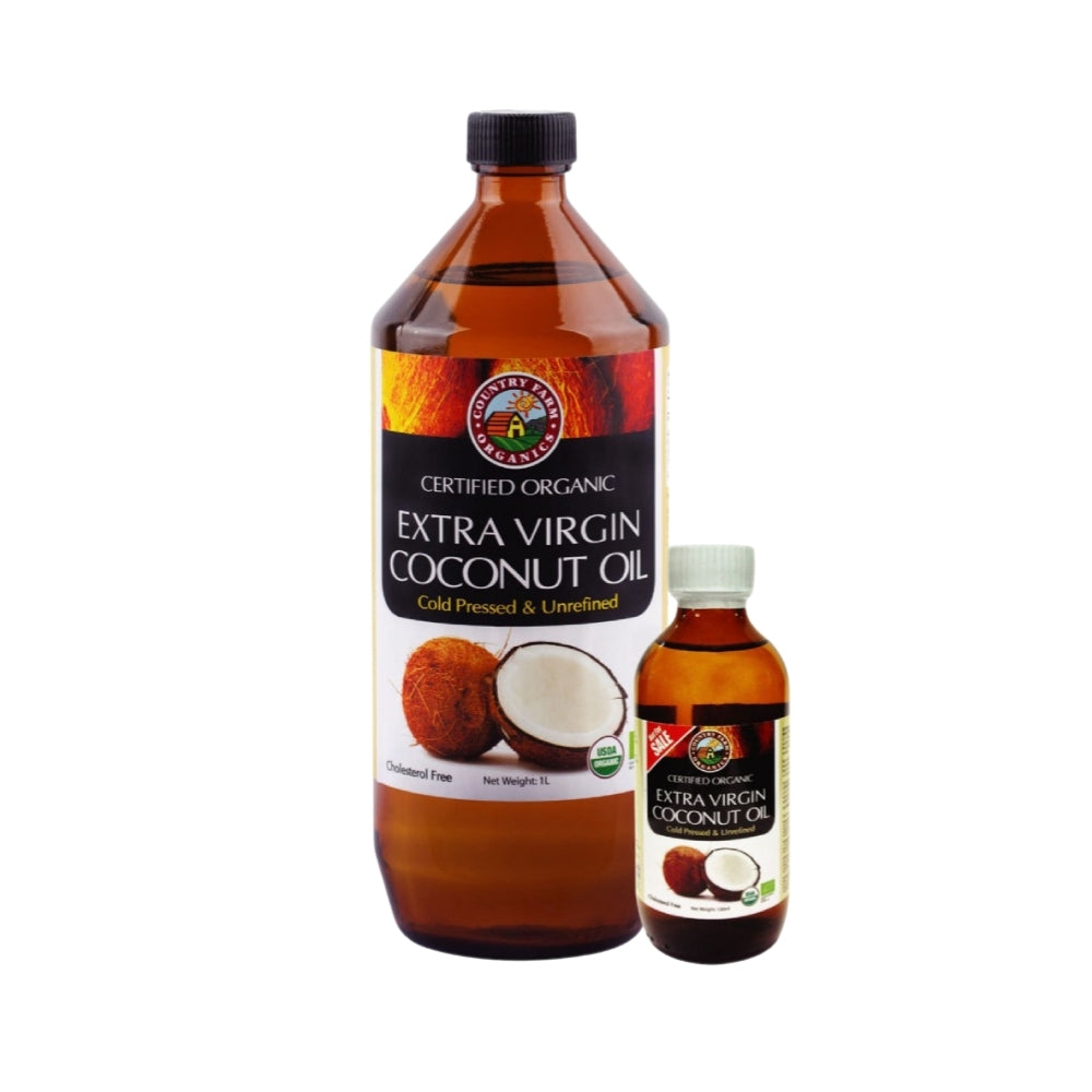 COUNTRY FARM EXTRA VIRGIN COCONUT OIL 1L FOC 100ML
