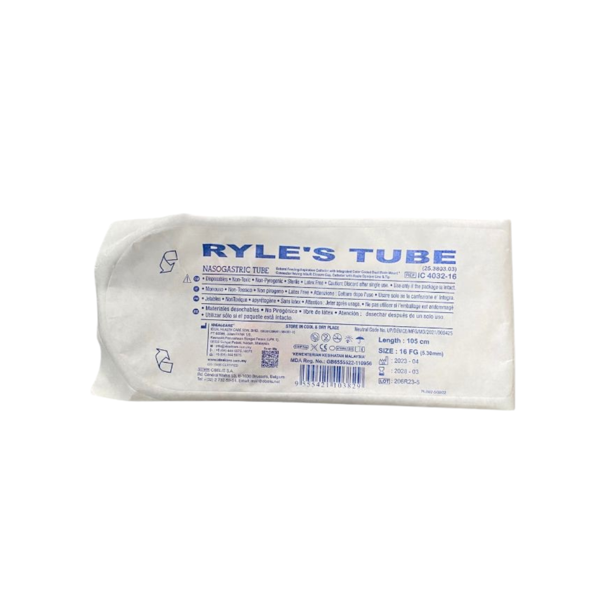 IDEALCARE RYLES TUBE SIZE 8FG