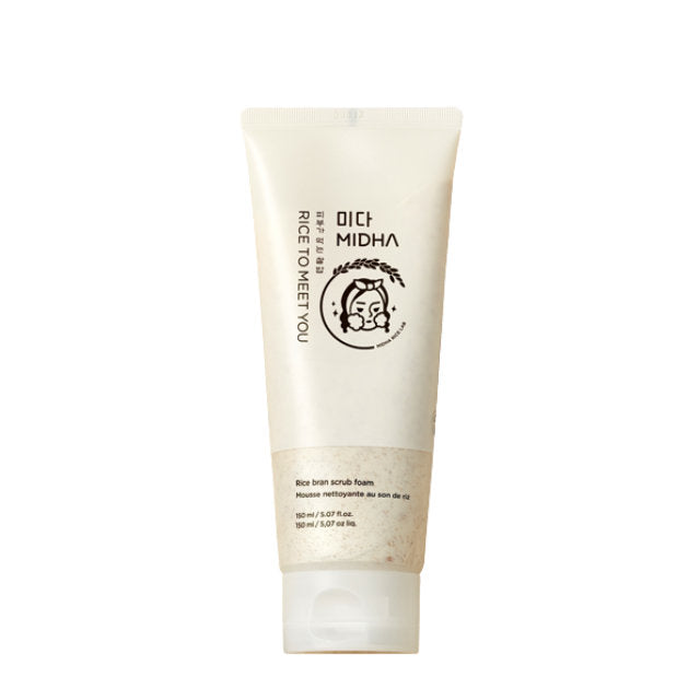 MIDHA RICE BRAN SCRUB FOAM 150ML