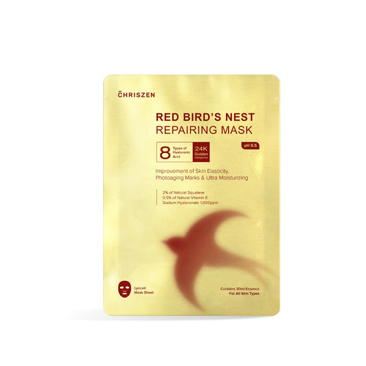 CHRISZEN 8HA PLUS RED BIRD?? NEST 24K GOLDEN COLLAGENINE REPAIRING MASK