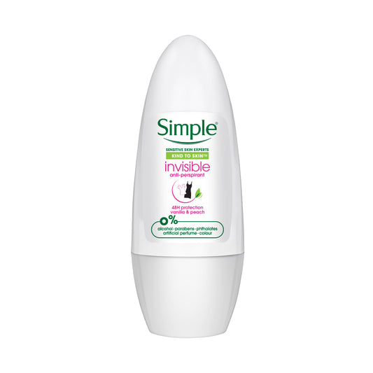 SIMPLE INVISIBLE ANTI-PERSPIRANT ROLL ON 45ML