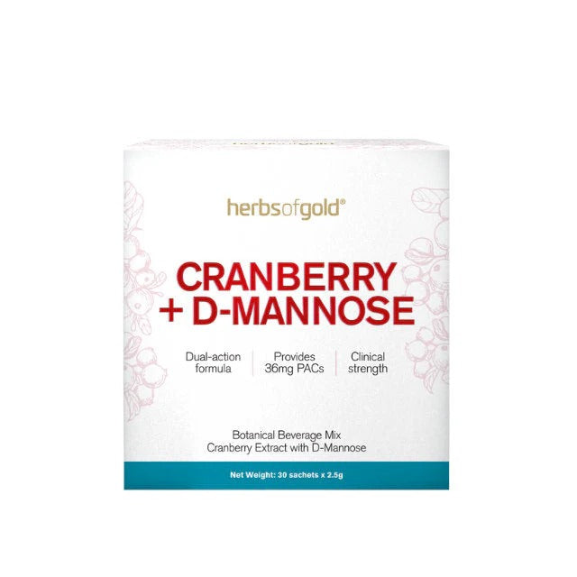 HERBS OF GOLD CRANBERRY+D-MANNOSE 30S