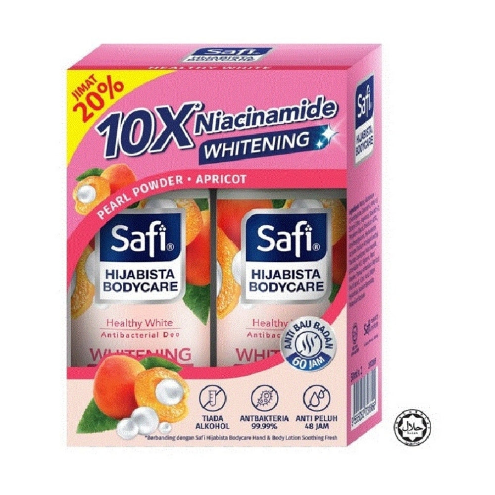 SAFI HIJABISTA BODYCARE DEODORANT HEALTHY WHITE ROLL ON 50ML 2S
