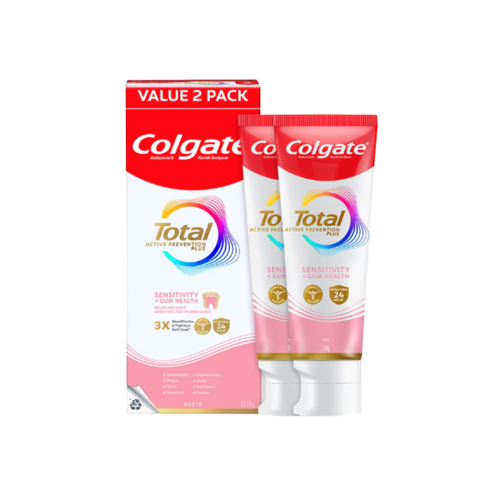 COLGATE TOOTHPASTE TOTAL SENSITIVITY & GUM 150G 2S