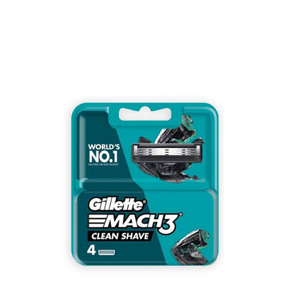 GILLETTE MACH 3 CLEAN SHAVE CARTRIDGES 4S
