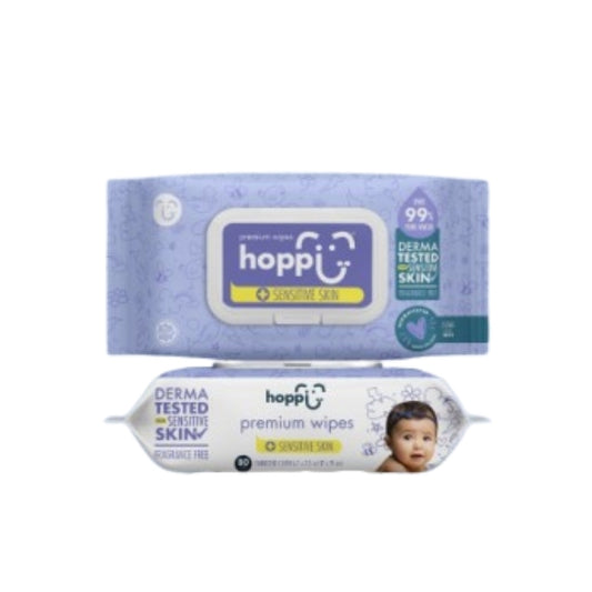 HOPPI SENSITIVE SKIN WET WIPES 80S