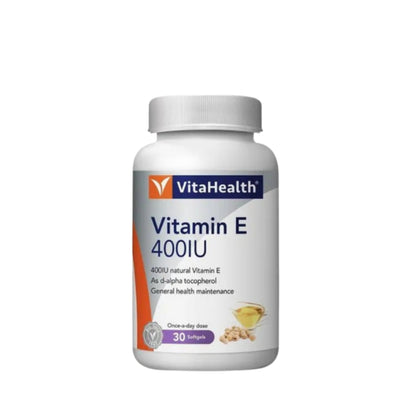 VITAHEALTH VITAMIN E 400IU SOFT CAPS 30S