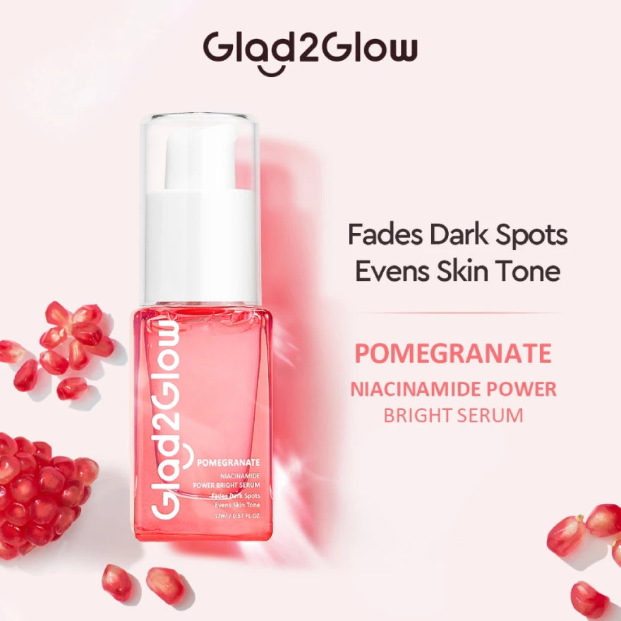GLAD2GLOW POMEGRANATE 10% NIACINAMIDE POWER BRIGHT SERUM 17ML