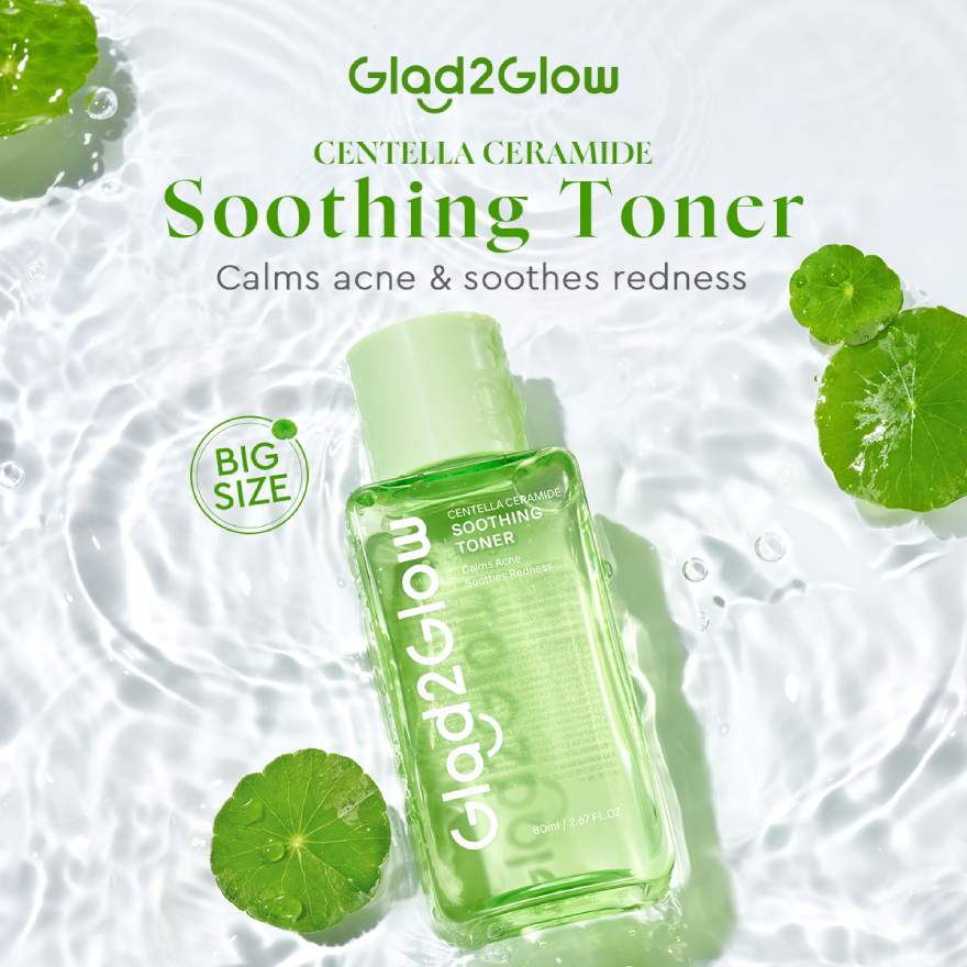 GLAD2GLOW CENTELLA CERAMIDE SOOTHING TONER 80ML