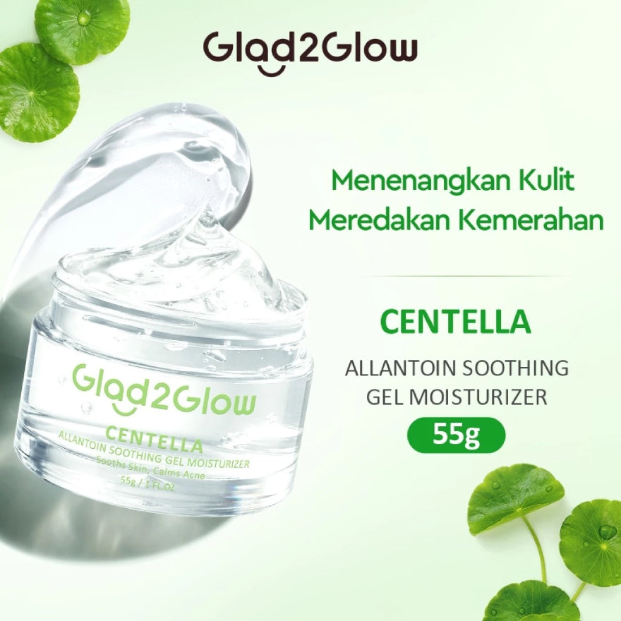 GLAD2GLOW CENTELLA ALLANTOIN SOOTHING GEL MOISTURIZER 55G