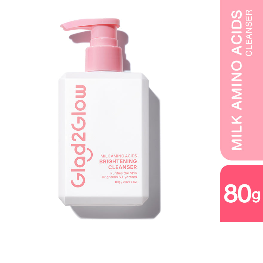 GLAD2GLOW MILK AMINO ACIDS BRIGHTENING CLEANSER 80G